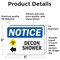 Signmission Decon Shower (Left Arrow) Sign With Symbol, 5 in W x Rectangle, Vinyl Decal OS-2PACK-NS-D-35-L-10952 - alternate 4